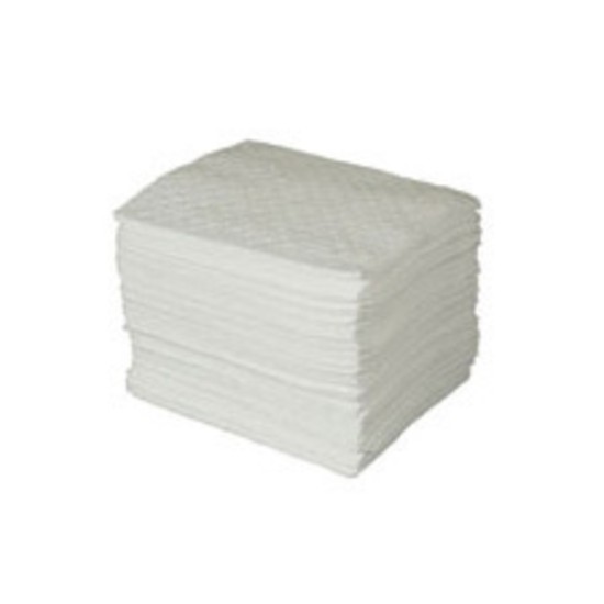 Sorbent Pad 15" X 18" White Polypropylene Heavy Weight 