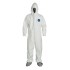DuPont™ Large White Tyvek® 400 Disposable Coveralls With Hood