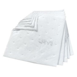 3M™ 17" X 19" White Polyester/Polypropylene Sorbent Pad /Bale