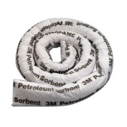 3M™ 3" X 8' White Polyester/Polypropylene Mini Sorbent Boom 6/case